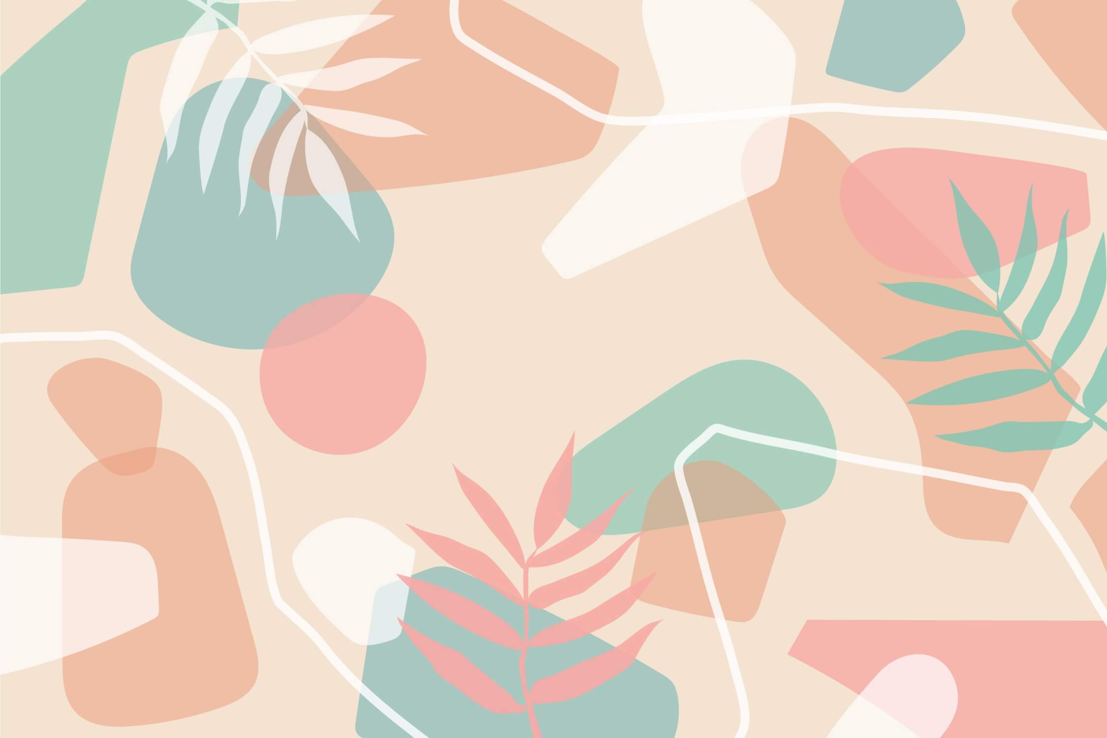 Papier Peint Tropical Vert Et Rose