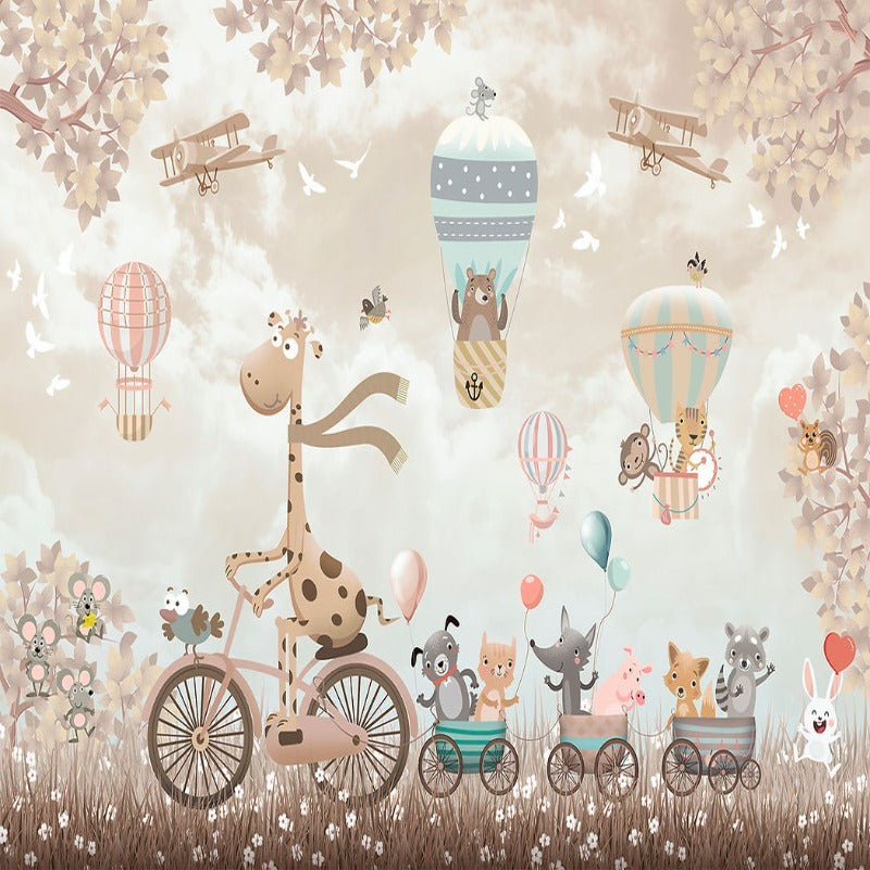 Animals Wallpaper <br/> Beige Giraffe on Bike - Second Image