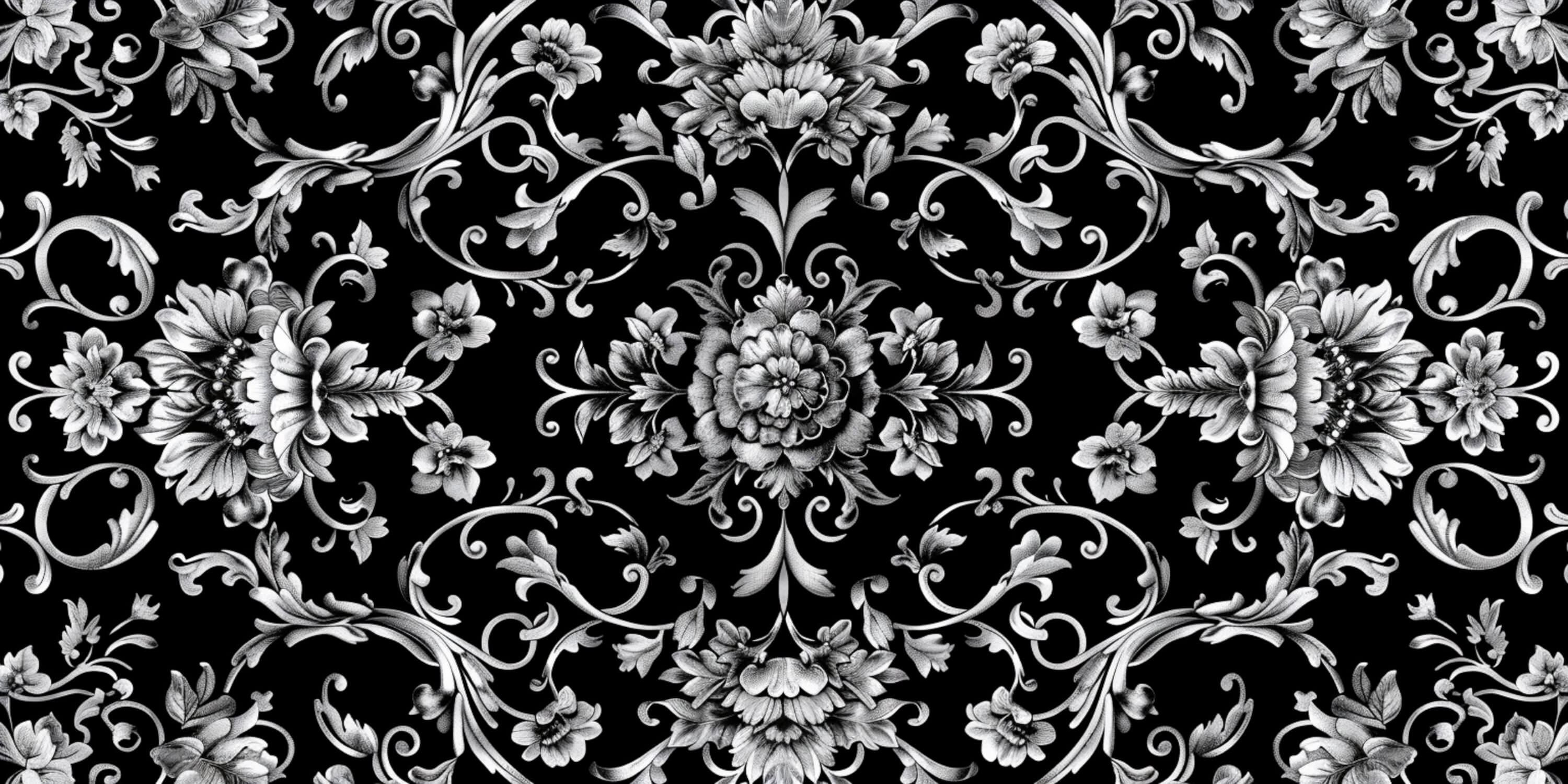 Papier Peint Noir Baroque