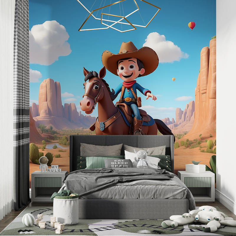 Papier peint garçon cow-boy far west - chambre de garçon