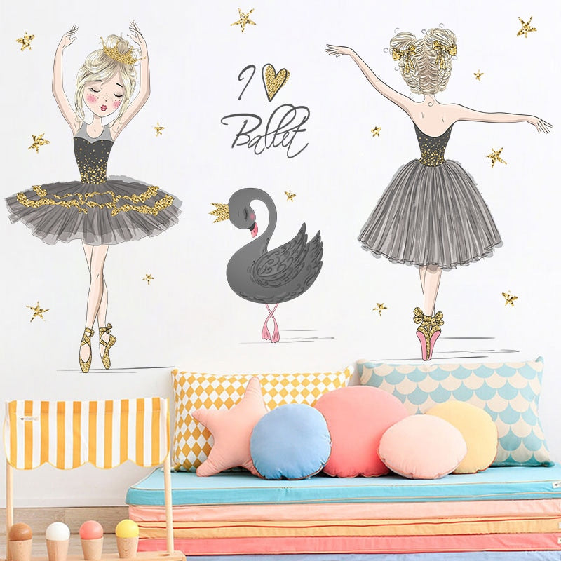 Prinses Behang <br/> Zwarte Zwaan en Ballerina