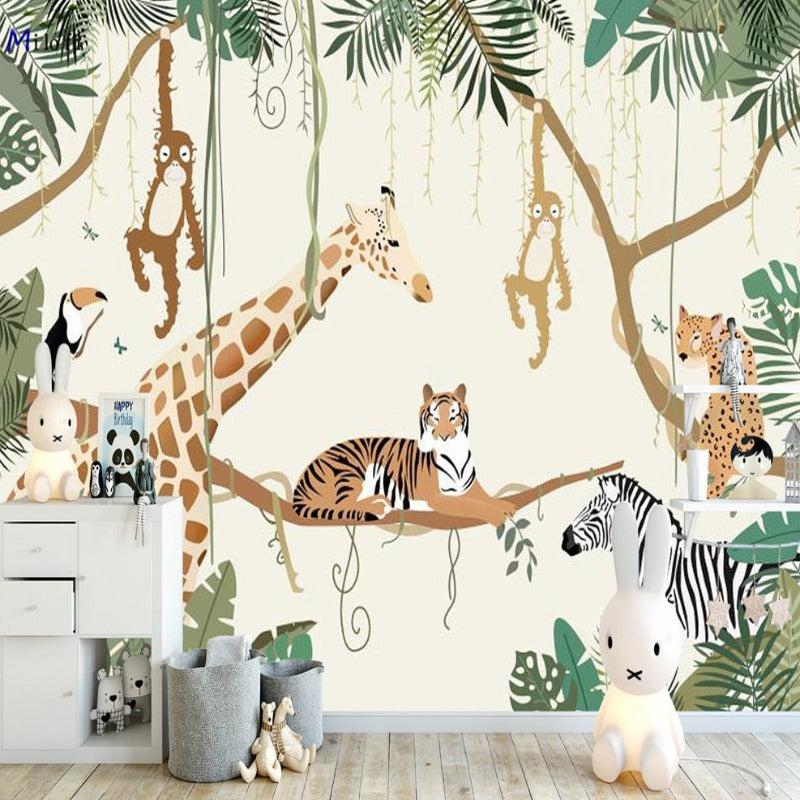 Dieren Behang <br/> Fauna op de grond