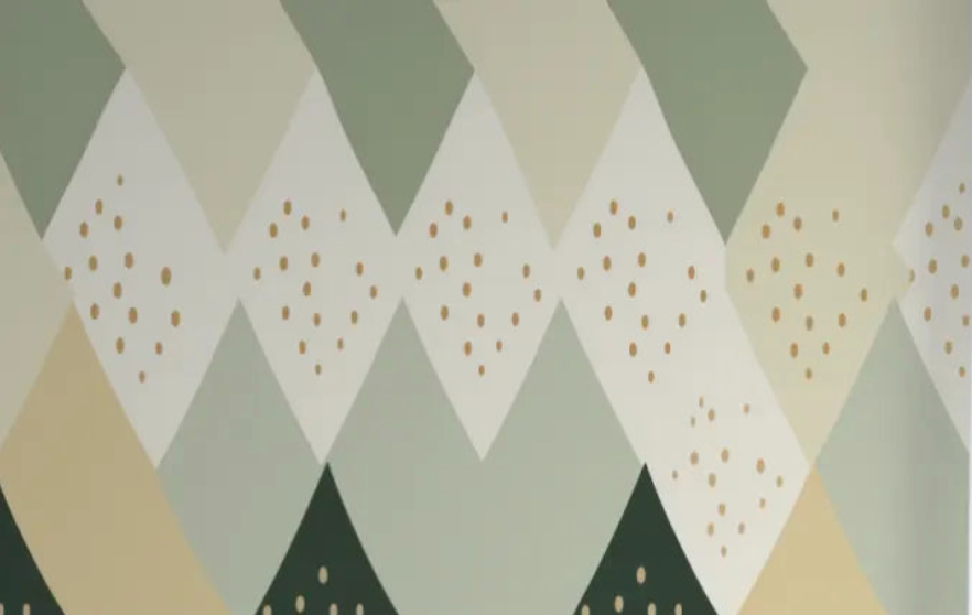 Baby wallpaper Scandinavische geometrische patronen