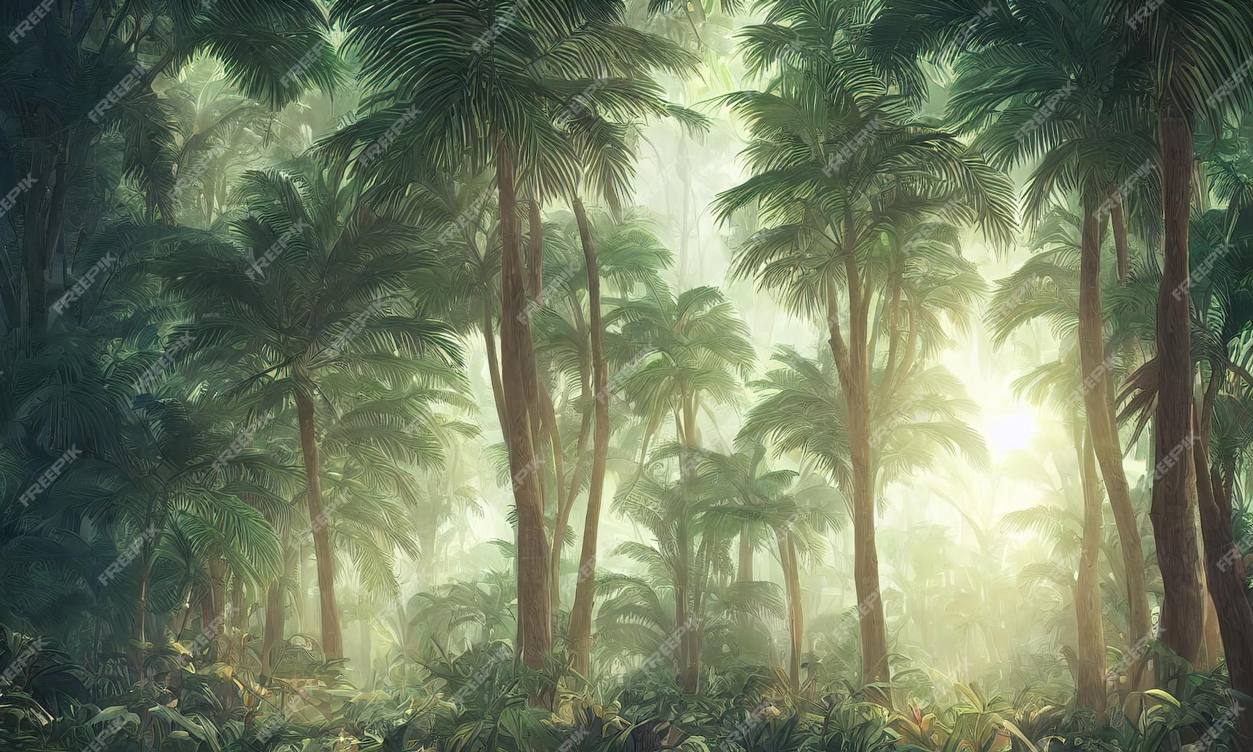 Tropical Foret Panoramic Wallpaper