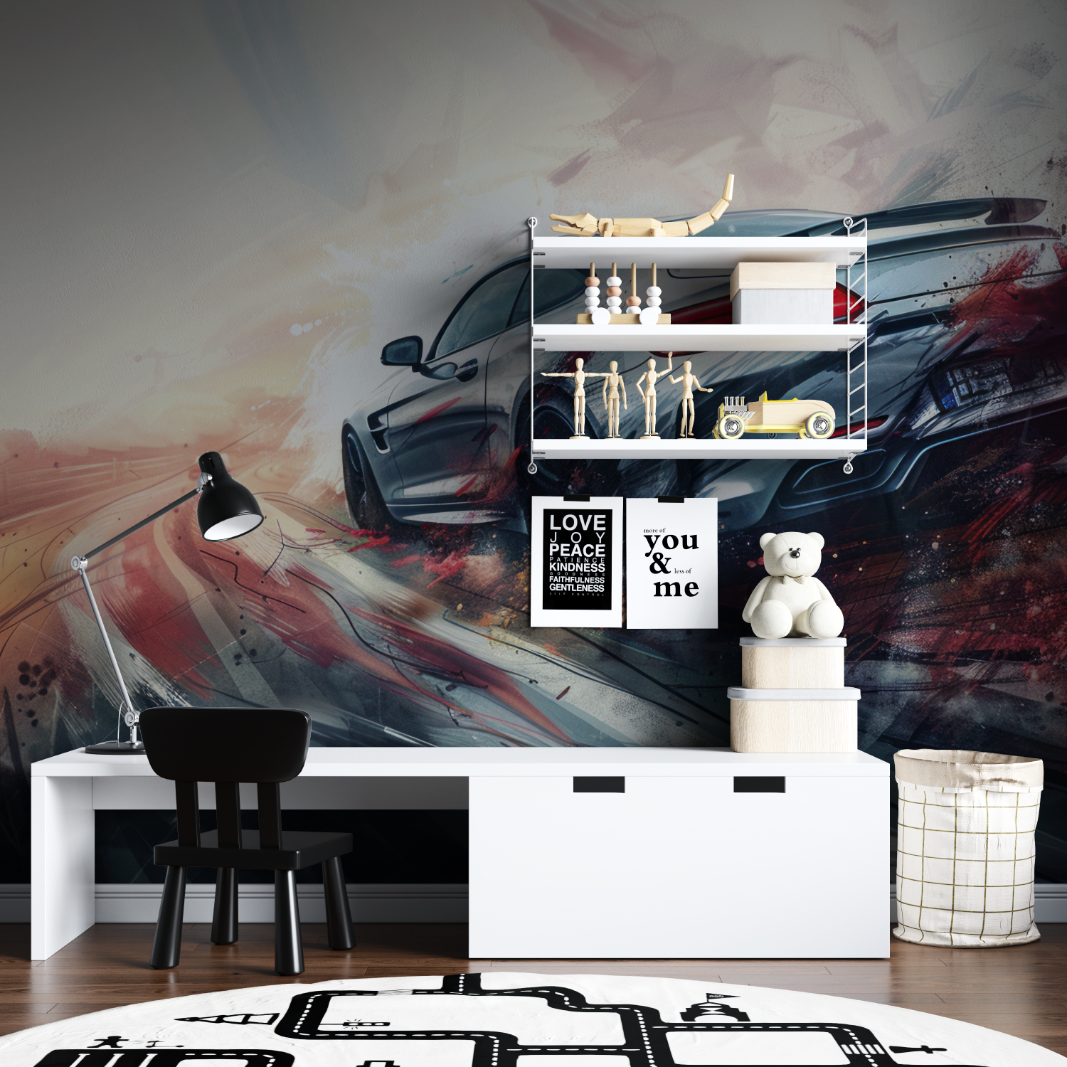 Papier peint mercedes - chambre spiderman