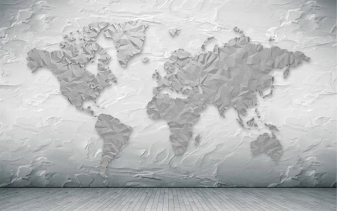 Large world map wallpaper