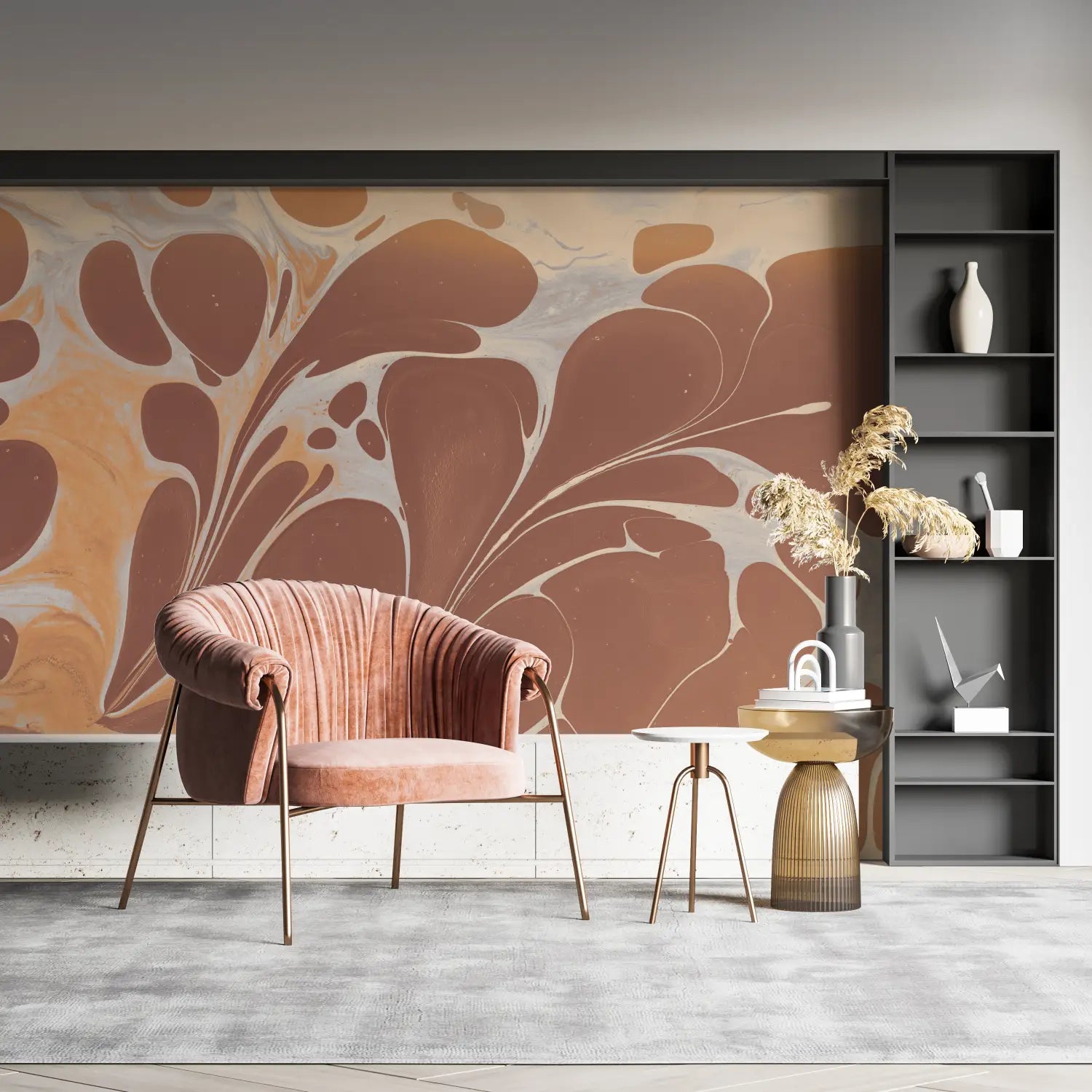 Art Deco Terracotta Wallpaper - Second Image