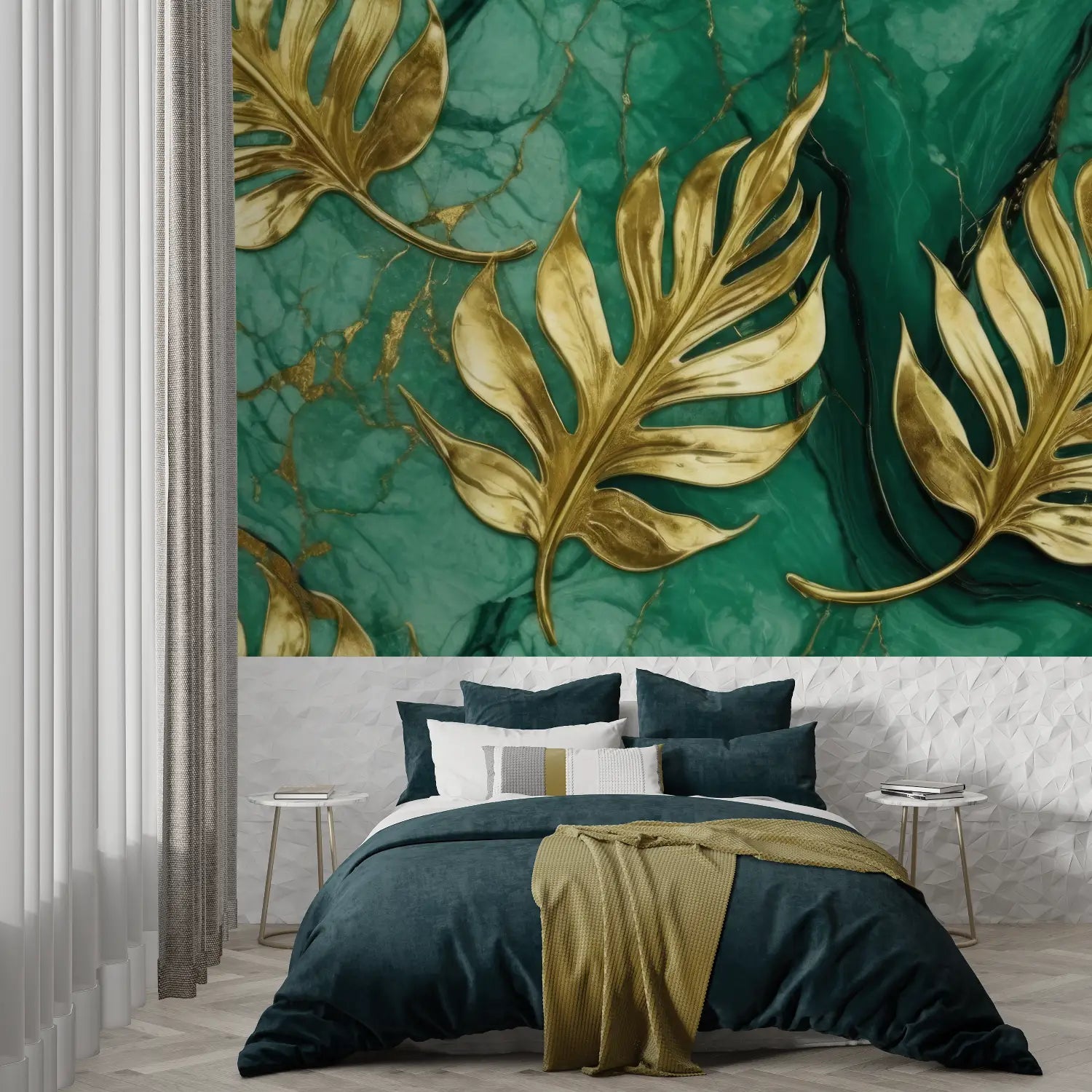 Groen Art Deco Behang - Second Image