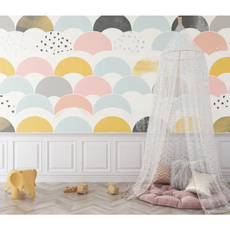 Scandinavian geometric baby wallpaper - Second Image