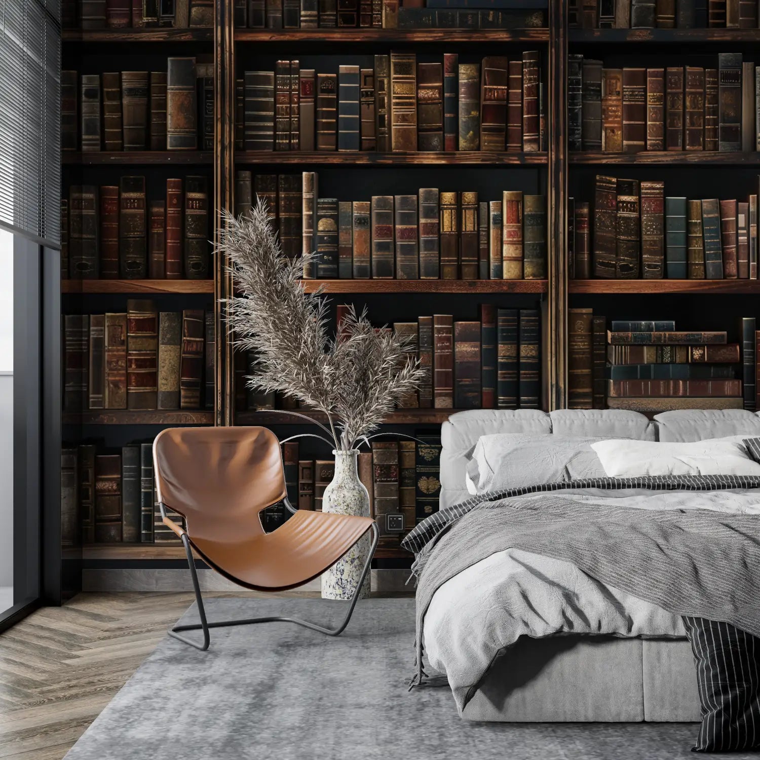 Trompe L Oeil Library Wallpaper - Second Image