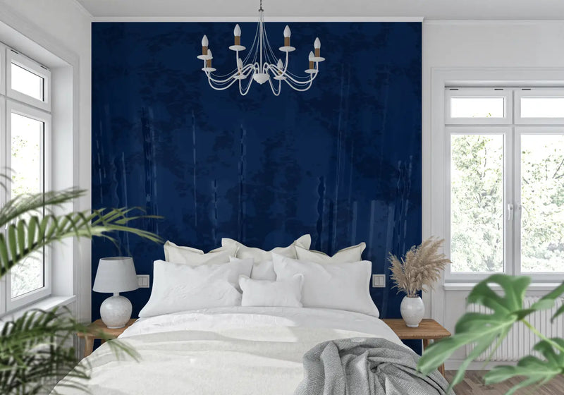 Papier Peint Bleu Salon - tendance mur