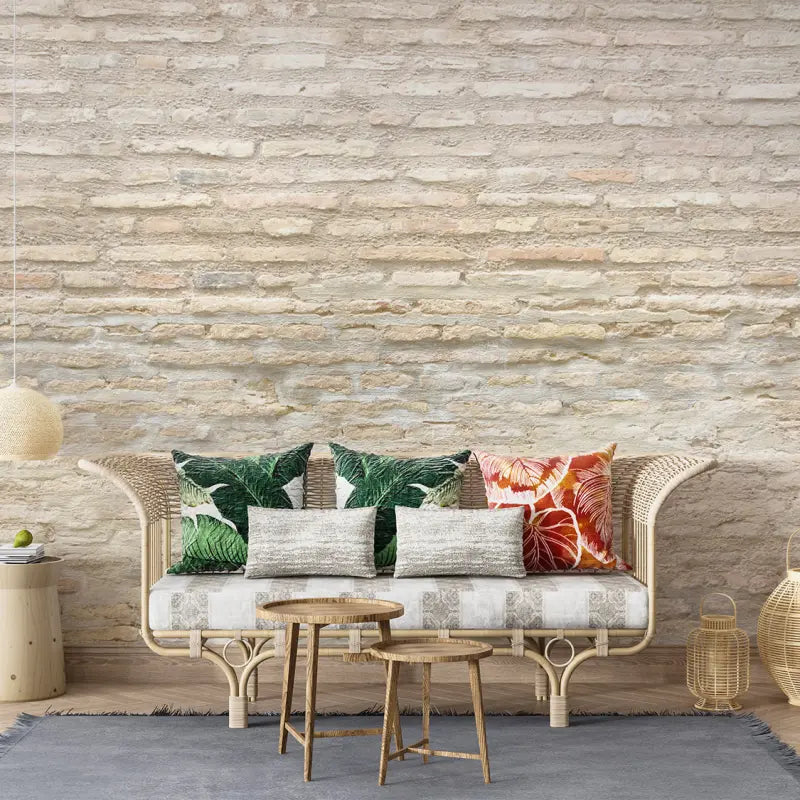 Beige Brick Wallpaper - Second Image