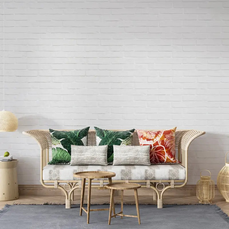 White Brick Wallpaper Living Room - Second Image