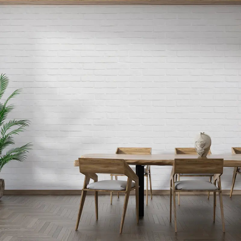 White Brick Wallpaper Living Room - Second Image