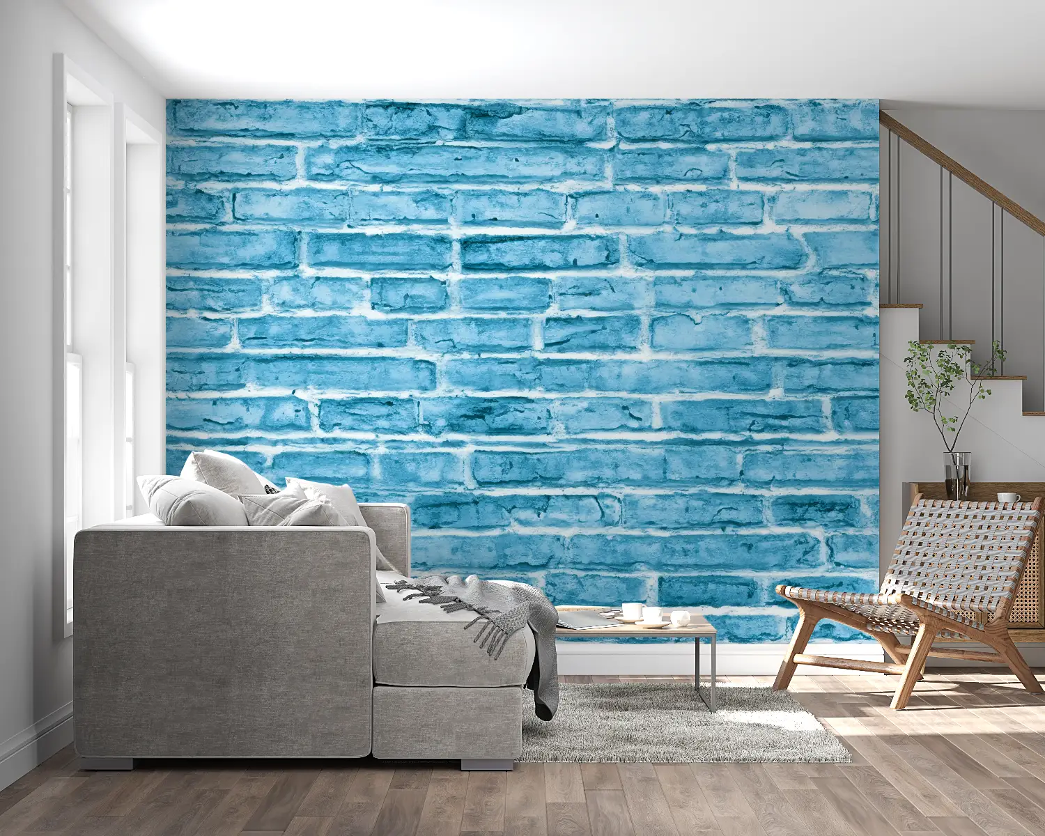 Blue Brick Wallpaper - Second Image