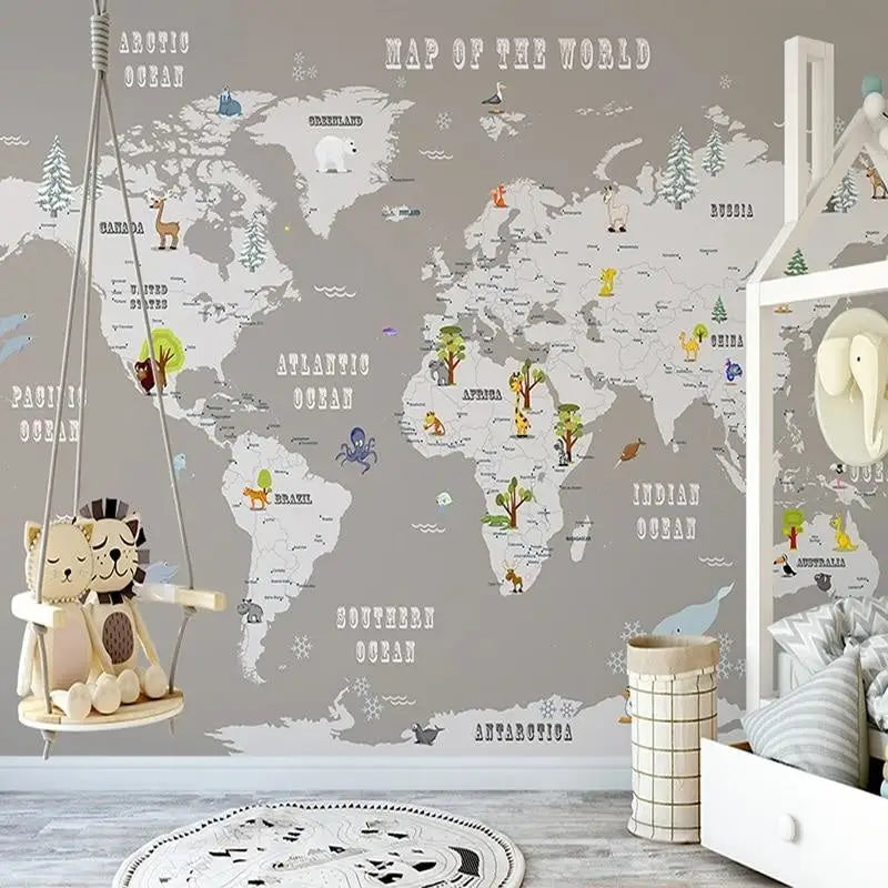 Baby World Map Wallpaper - Second Image