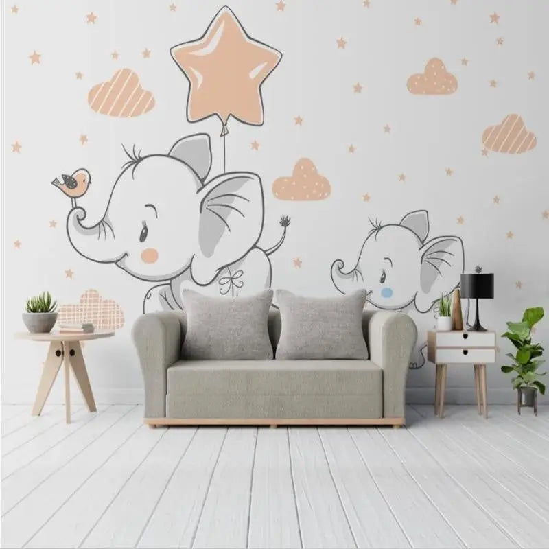 Papier Peint Chambre Bébé Thème Eléphant