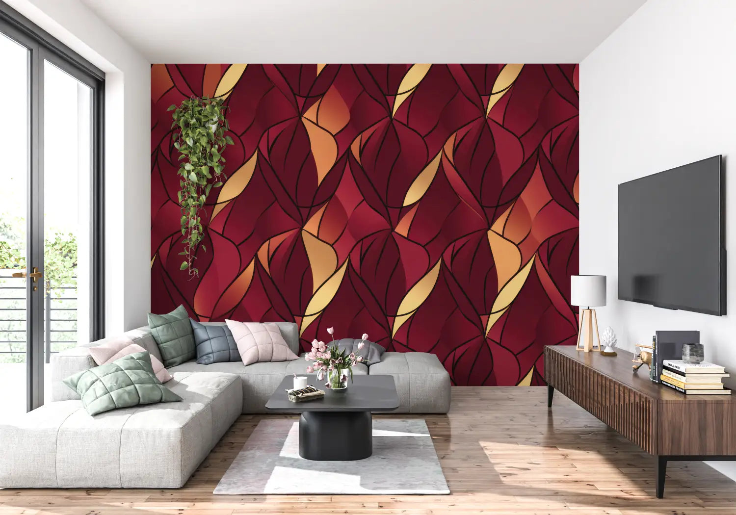 Deco Art Rood Behang - Second Image