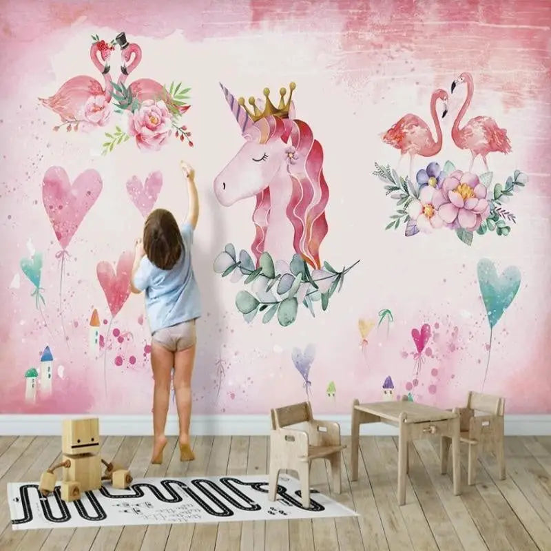 Papier Peint Flamant Rose Enfant