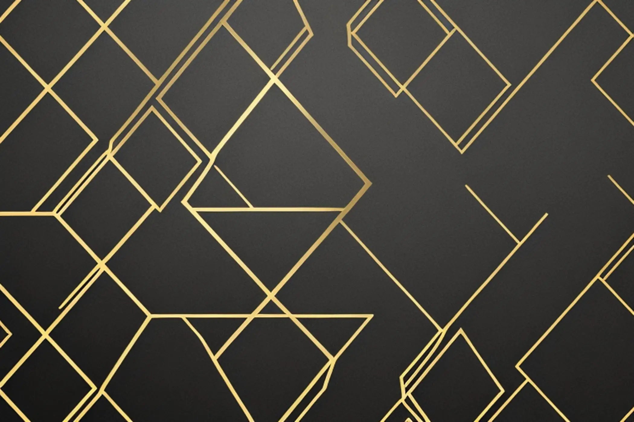 Gouden geometrisch behang