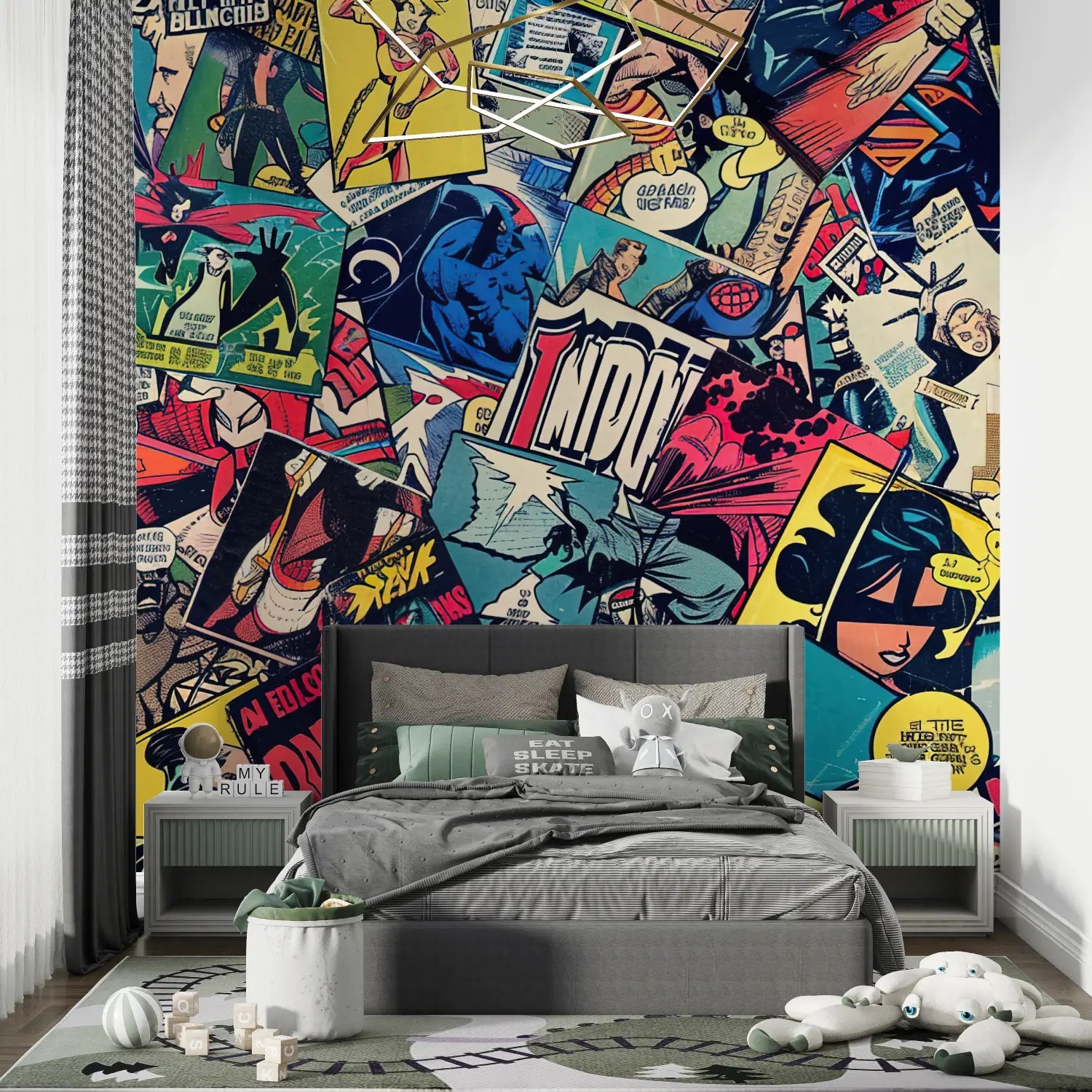 Trendy Comic Graffiti Wallpaper - Second Image