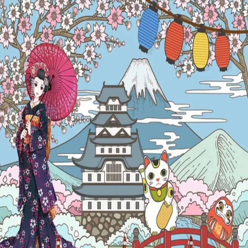 Japanische Kimono-Geist-Tapete - Second Image