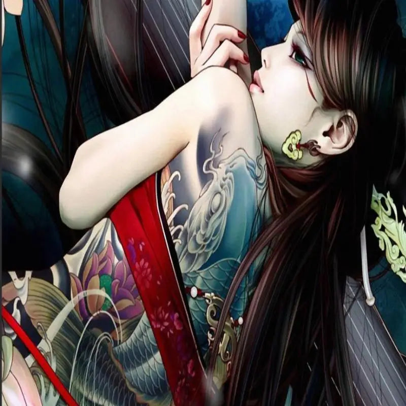 Japans meisje en tattoo behang - Second Image