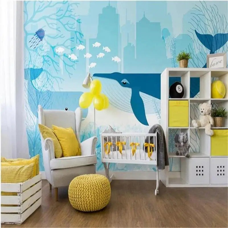 Marine Wallpaper Blue Bedroom - Second Image