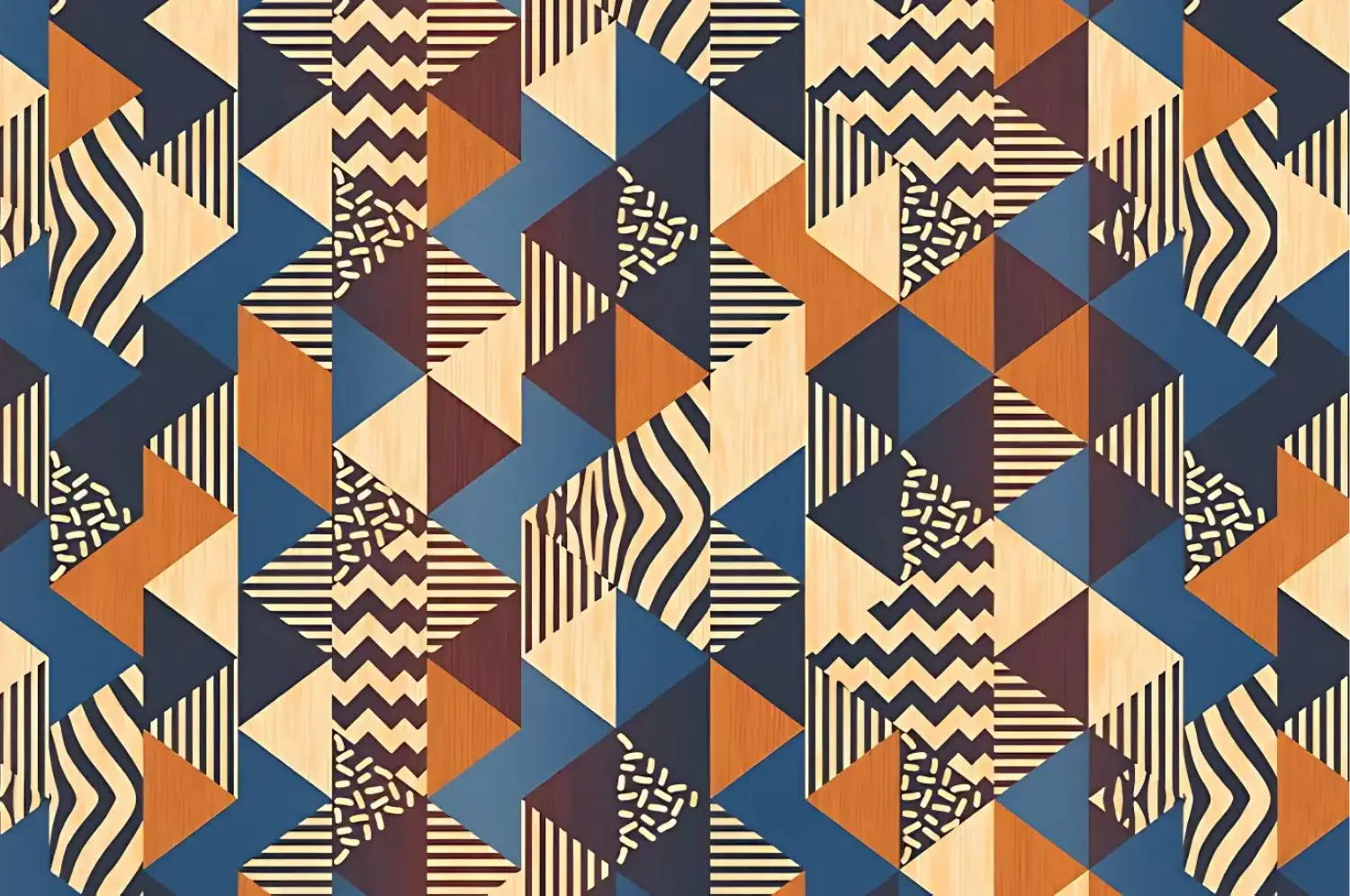 Vintage geometric pattern wallpaper