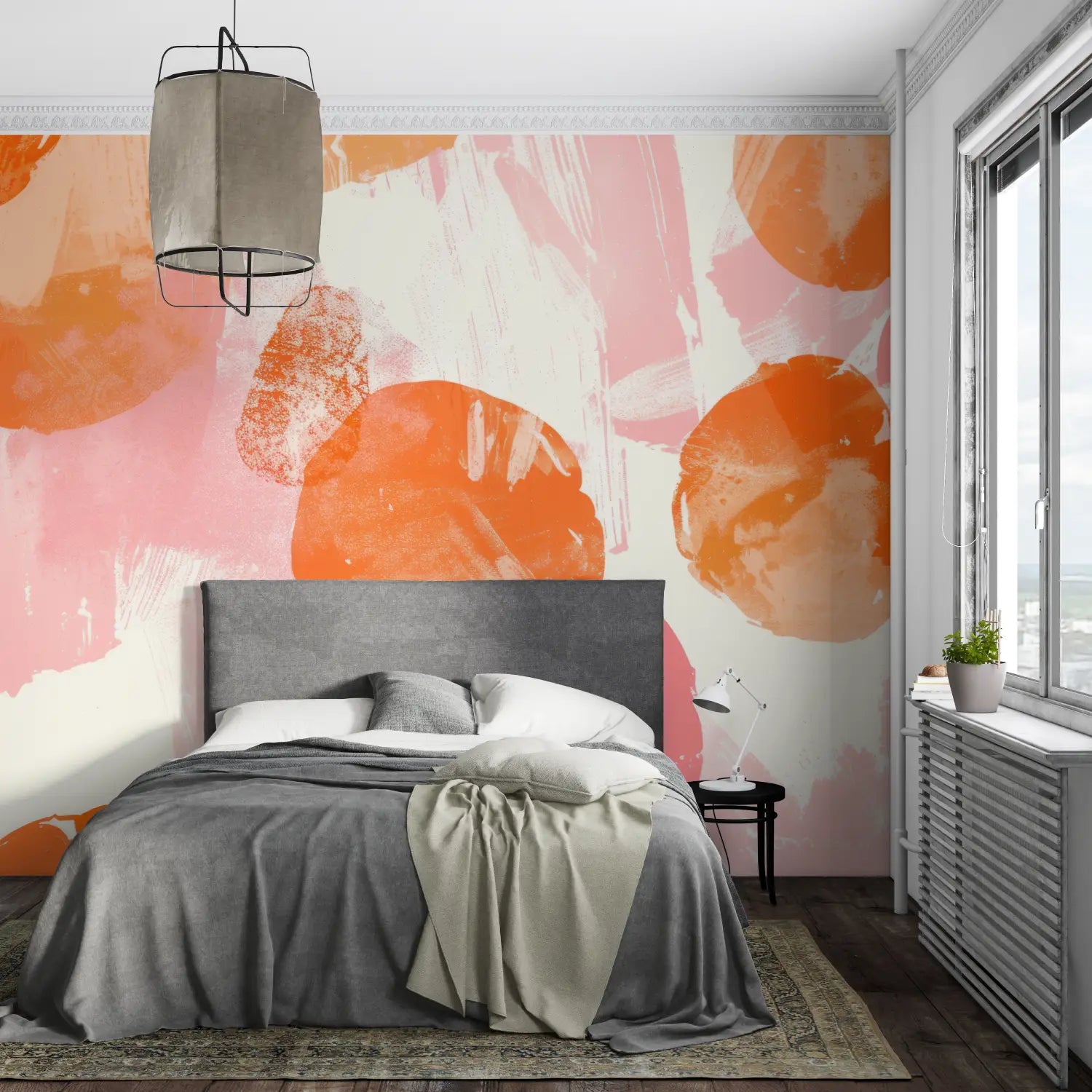 Pink Orange Patterned Wallpaper - Second Image