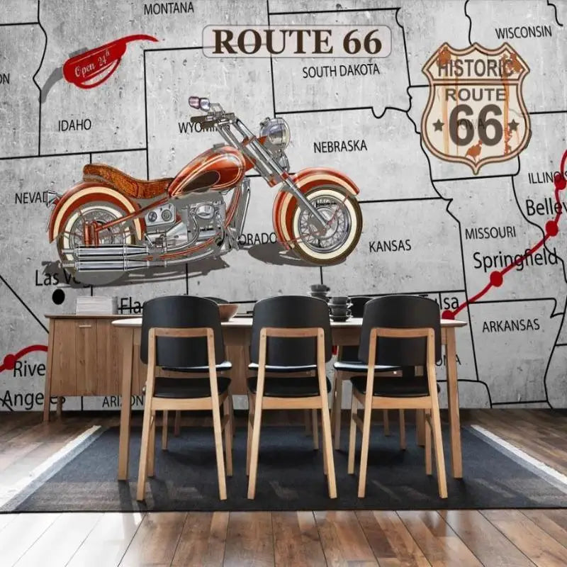 Route 66 Motorrad-Hintergrundbild - Second Image