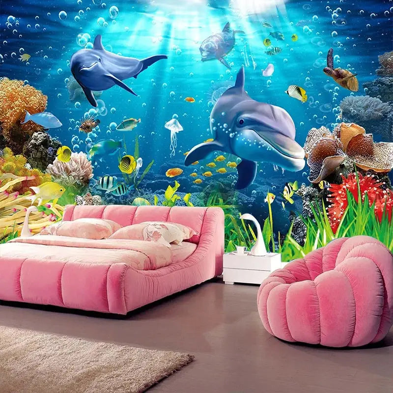 papier peint mural aquarium