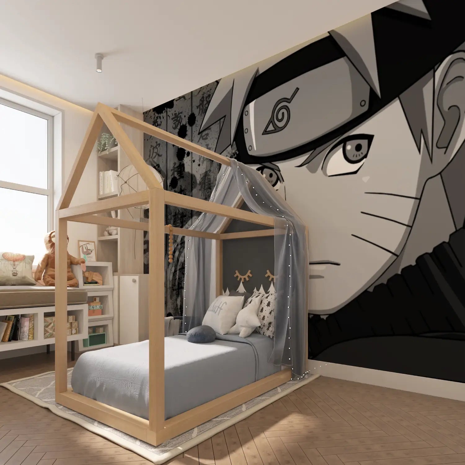 Naruto wit zwart behang - Second Image