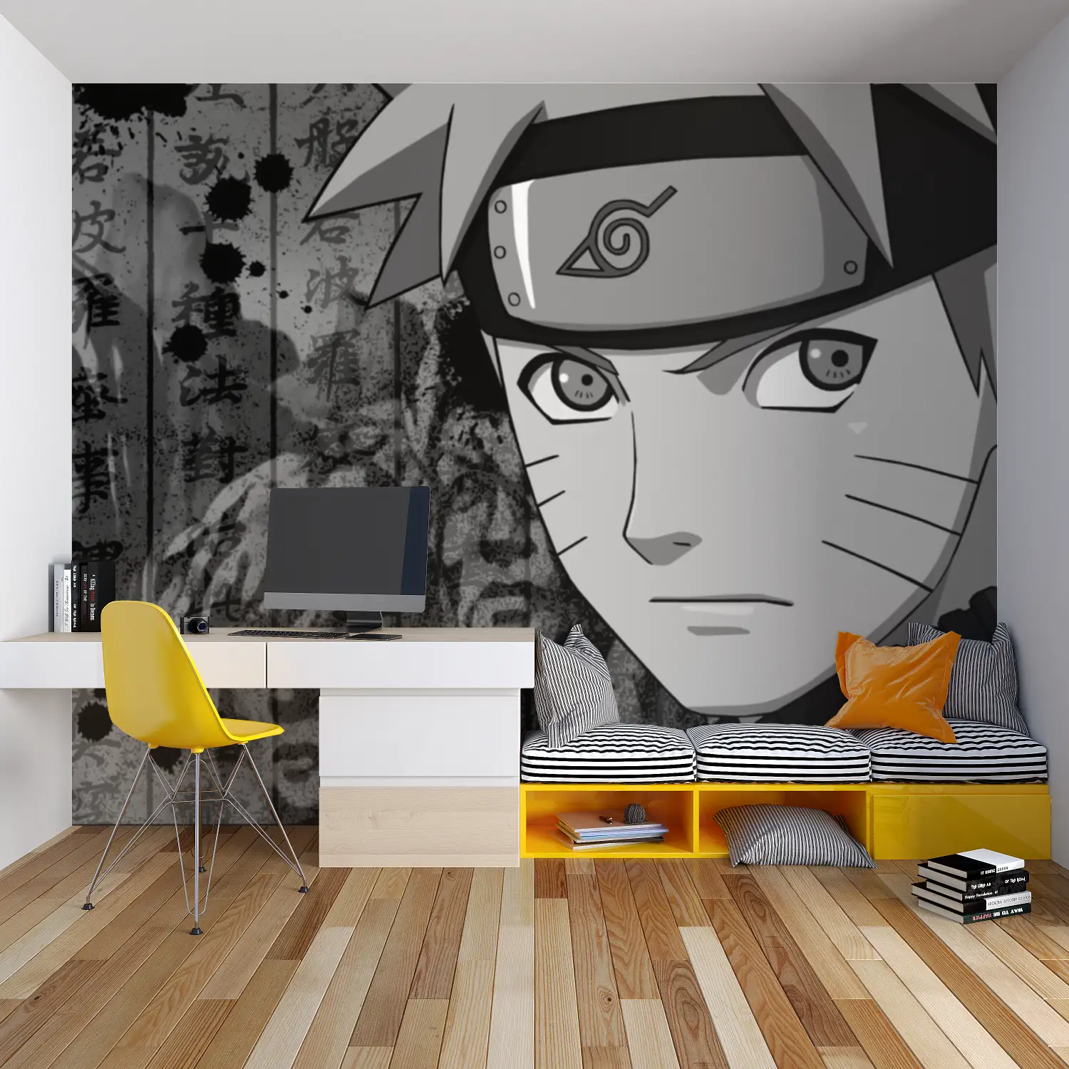 Naruto wit zwart behang - Second Image