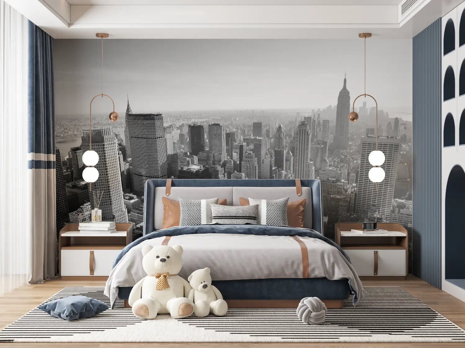 New York Teen Bedroom Wallpaper - Second Image