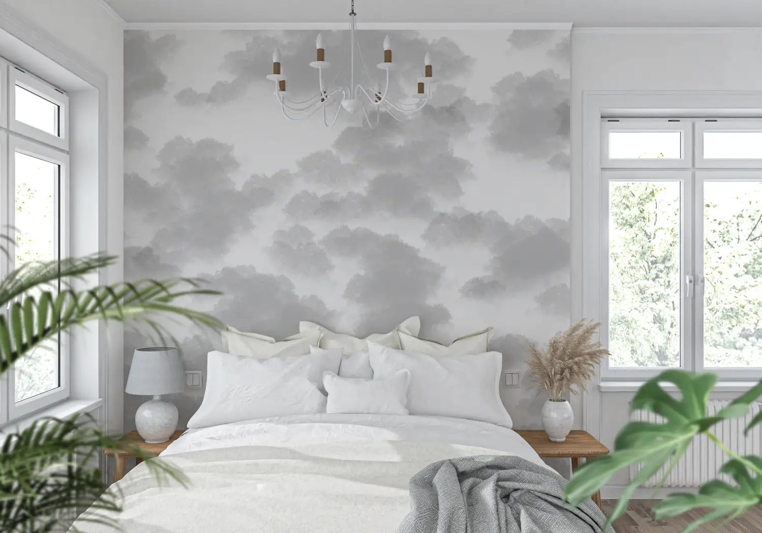 Papier Peint Nuage Gris - 4murs