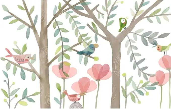 Bird wallpaper trees