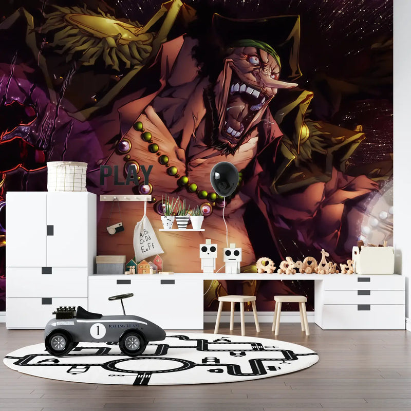 Papier Peint One Piece Barbe Noire Mural - pano anime