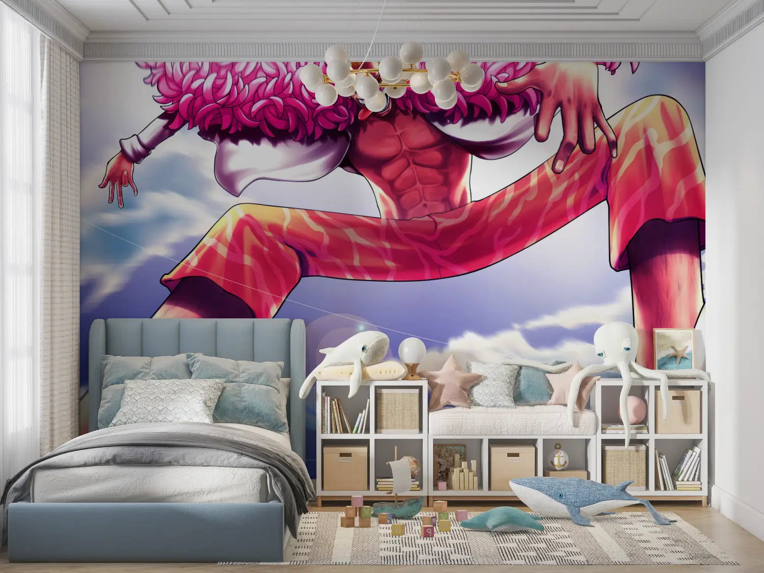 Papier Peint One Piece Doflamingo Design - chambre petit