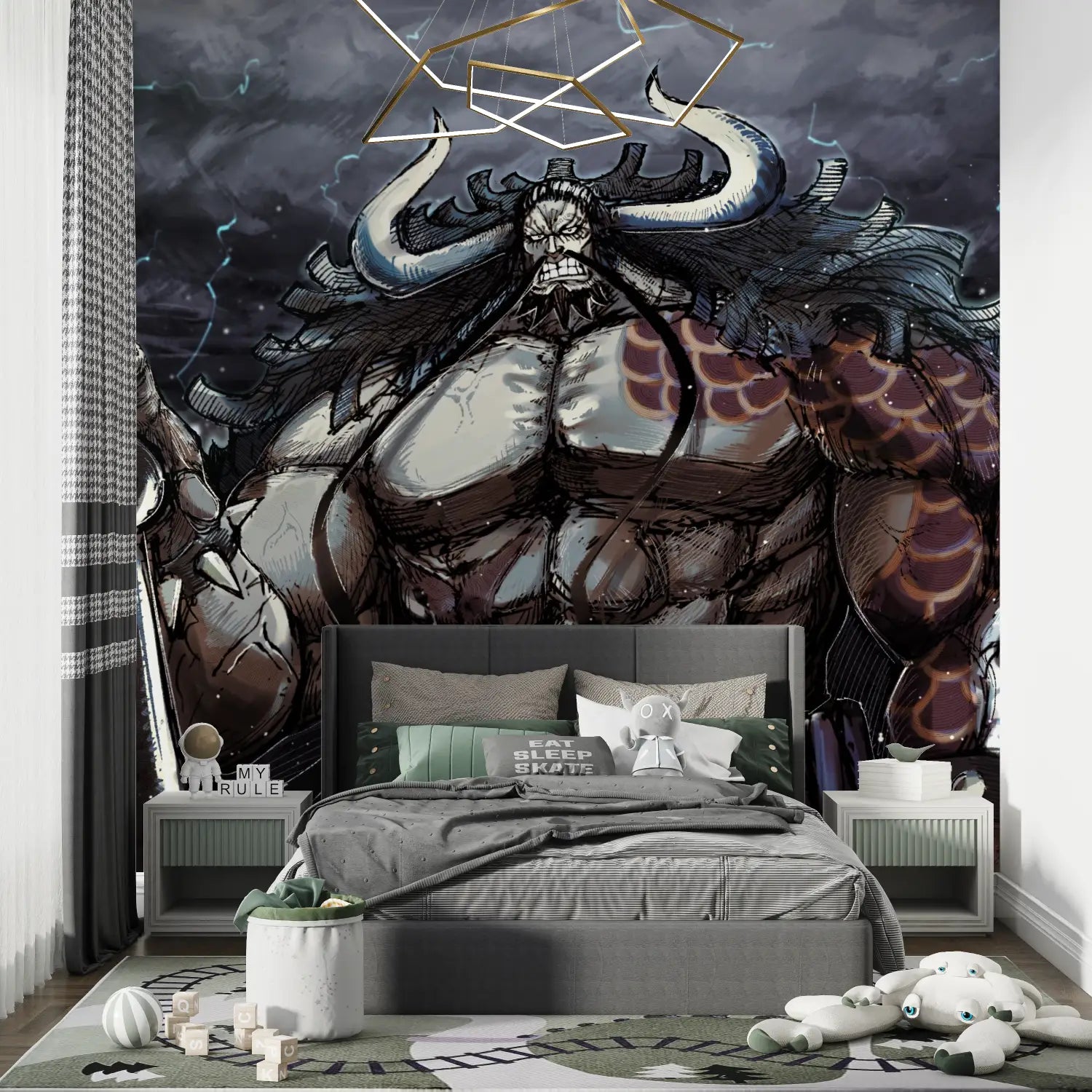 Papier Peint One Piece Kaido - tapisserie garçon