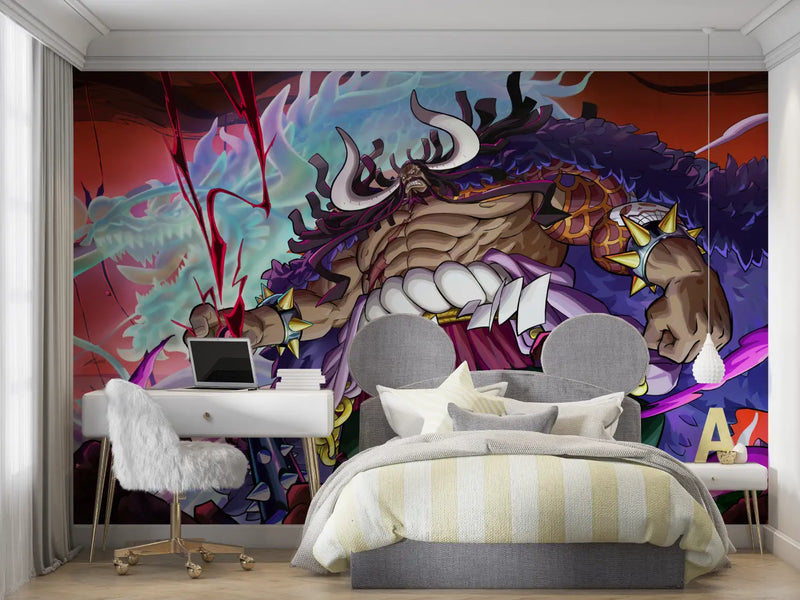 Papier Peint One Piece Kaido Mural - chambre petit