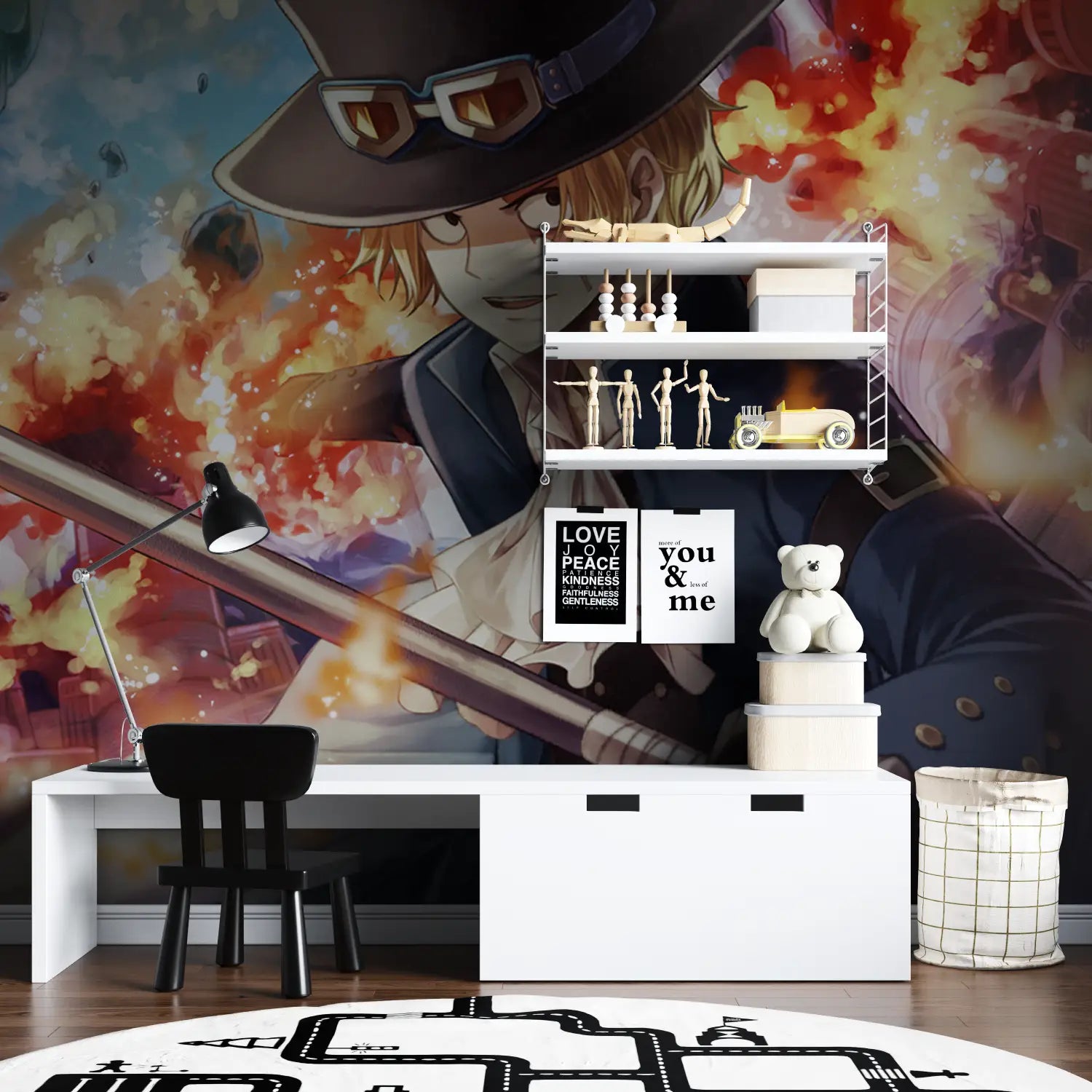 Papier Peint One Piece Sabo Mural - tapisserie spiderman