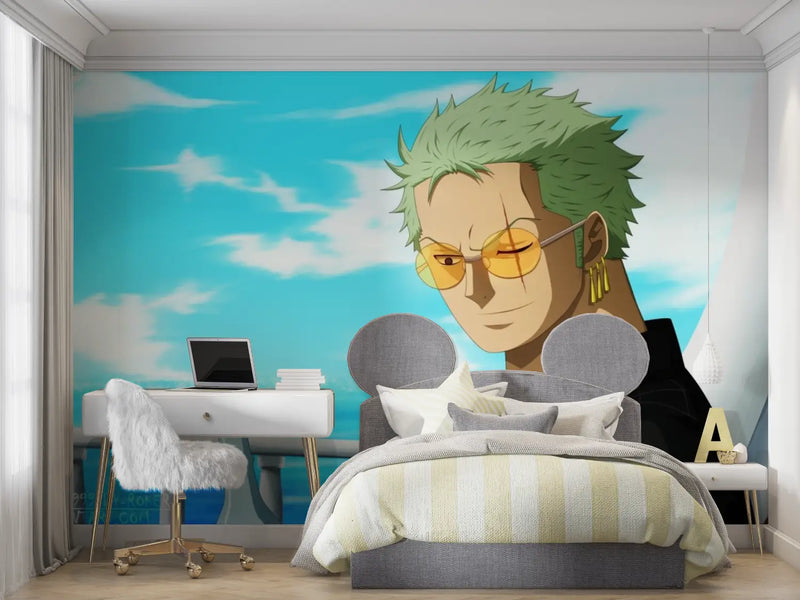 Papier Peint One Piece Zoro - mur chambre panoramique