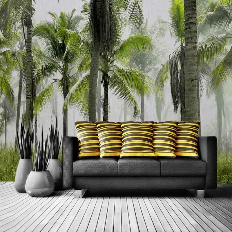 Palm Tree Wallpaper Living Room - Second Image