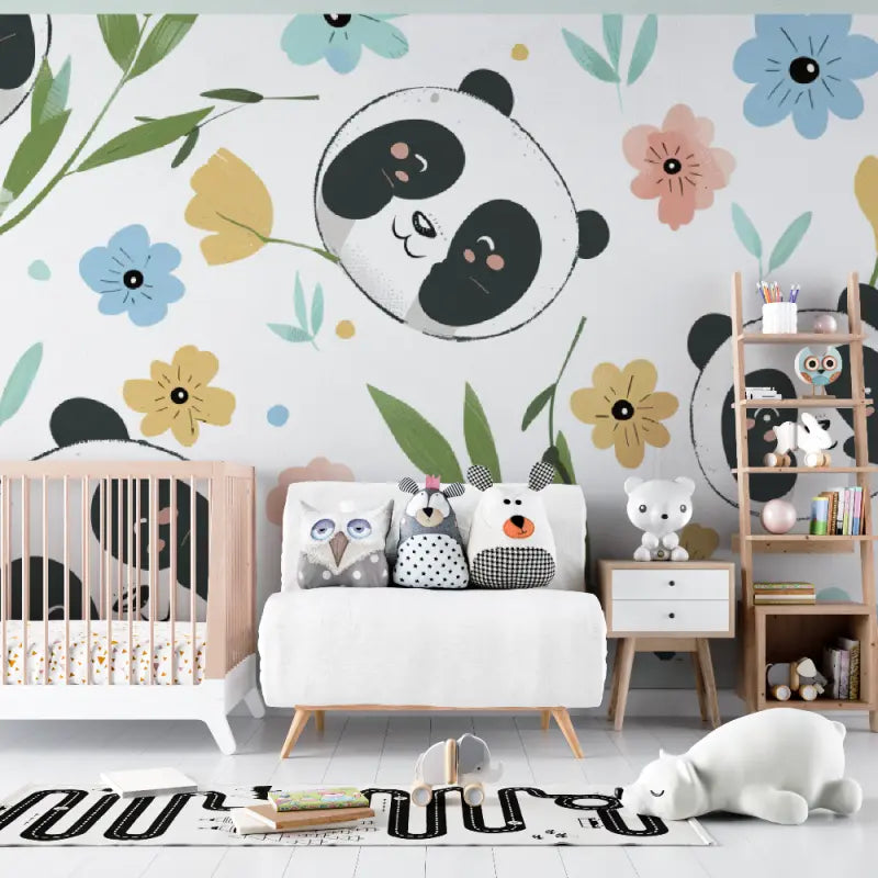 Papier peint Pandas motifs bébé - bebe