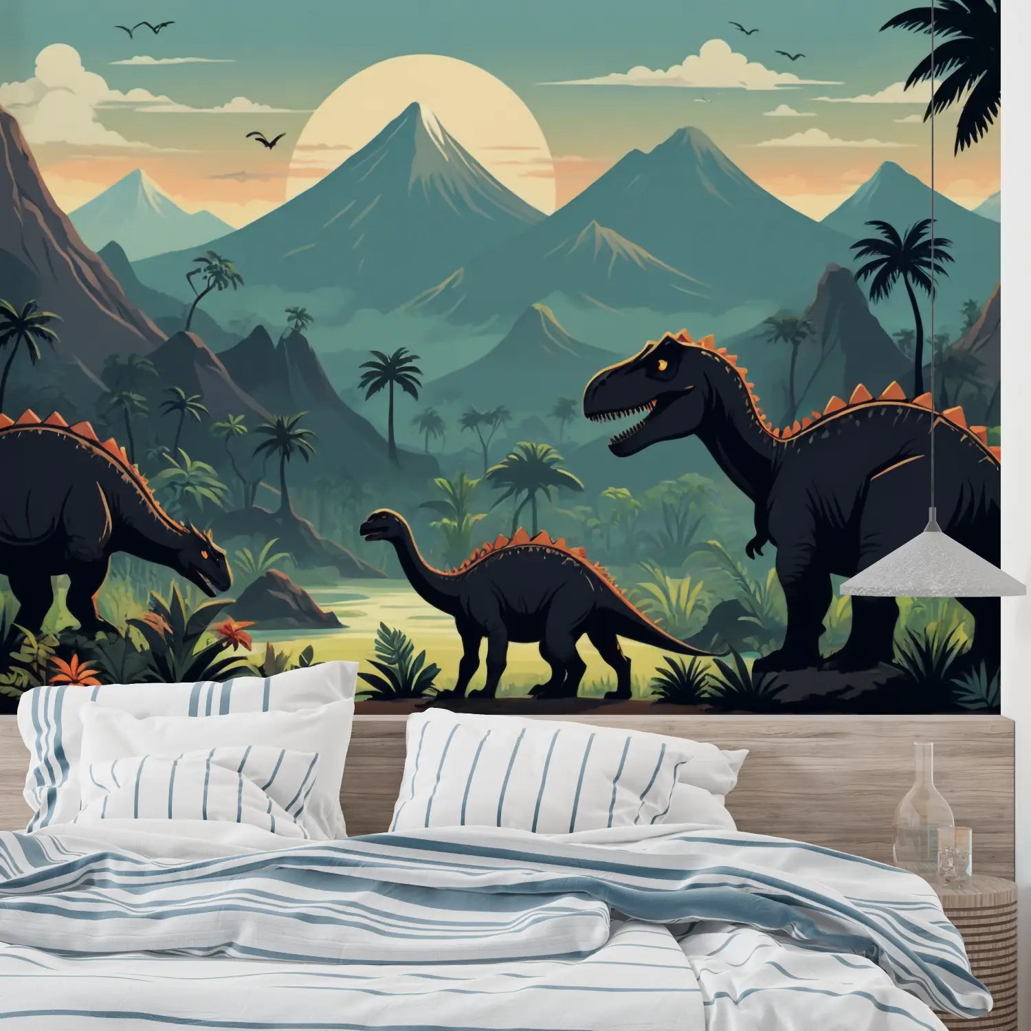 Papier Peint Panoramique Dinosaures - mural