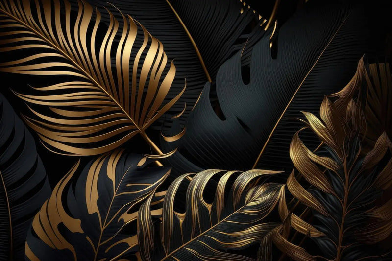 Black and Gold Panoramic Wallpaper