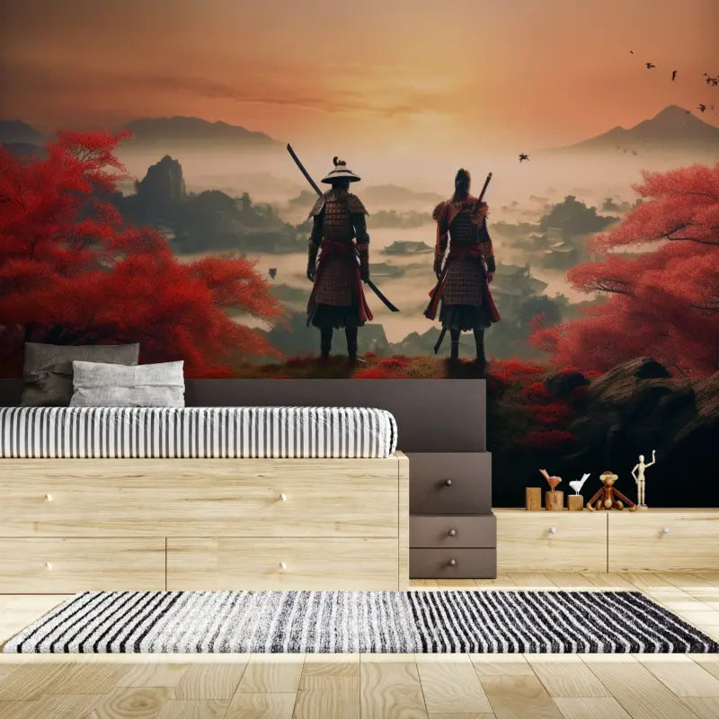 Samurai panoramisch behang - Second Image