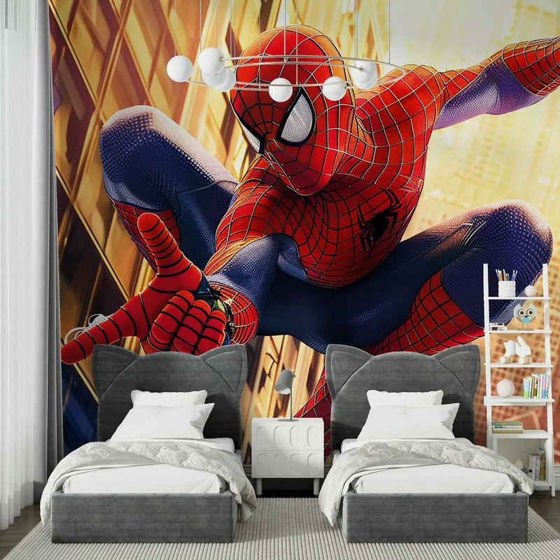 Papier Peint Spiderman 1 - chambre spiderman