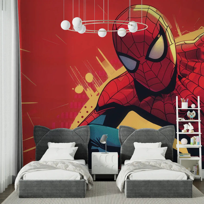 Papier Peint Spiderman BD - tapisserie hero